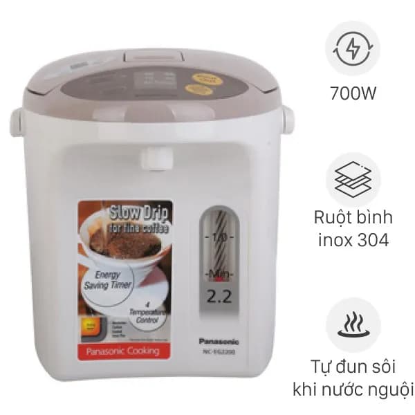 Bình thủy điện Panasonic NC-EG2200CSY 2.2 lít - Ảnh 4
