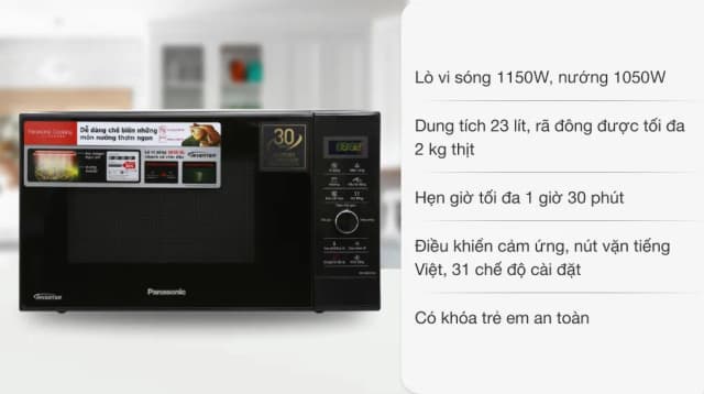 So sánh giá Lò vi sóng có nướng Panasonic NN-GD37HBYUE 23 lít rẻ nhất? - Ảnh 2