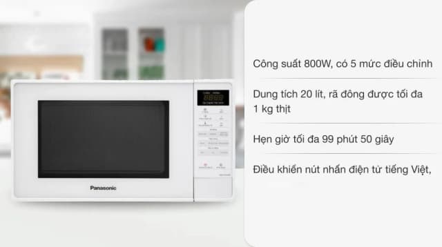 So sánh giá Lò vi sóng Panasonic NN-ST25JWYUE 20 lít rẻ nhất? - Ảnh 8