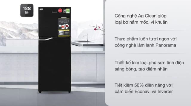 So sánh giá Tủ lạnh Panasonic Inverter 188 lít NR-BA229PKVN rẻ nhất? - Ảnh 2