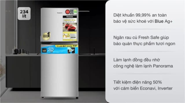 So sánh giá Tủ lạnh Panasonic Inverter 234 lít NR-TV261APSV rẻ nhất? - Ảnh 3