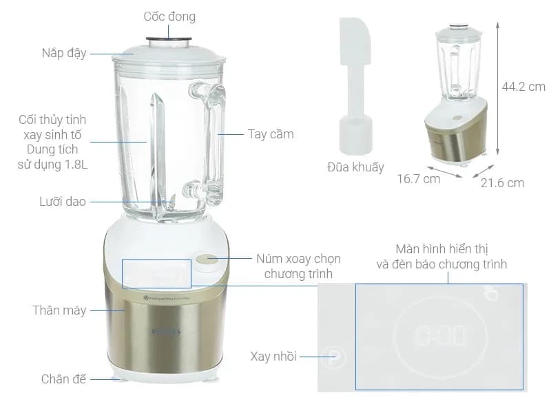 So sánh giá Máy xay sinh tố Philips HR3760/01 - Tìm sản phẩm giá rẻ nhất - Ảnh 9