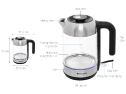 So sánh giá Bình đun siêu tốc Philips 1.7 lít HD9339/80 - Tìm sản phẩm giá rẻ nhất - Ảnh 12