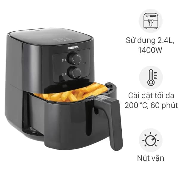 Nồi chiên không dầu Philips 4.1 lít HD9200/90 - Ảnh 4