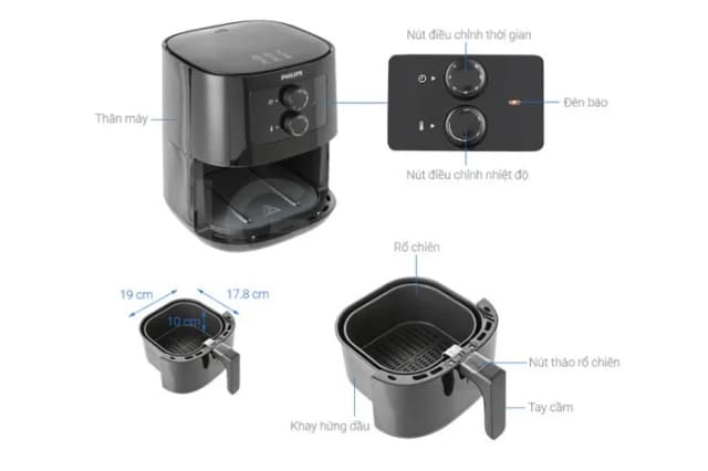 So sánh giá Nồi chiên không dầu Philips 4.1 lít HD9200/90 rẻ nhất? - Ảnh 7