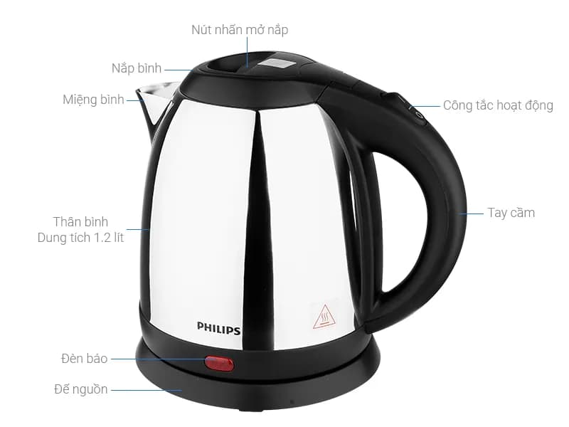 So sánh giá Bình đun siêu tốc Philips 1.2 lít HD9303 - Tìm sản phẩm giá rẻ nhất - Ảnh 5