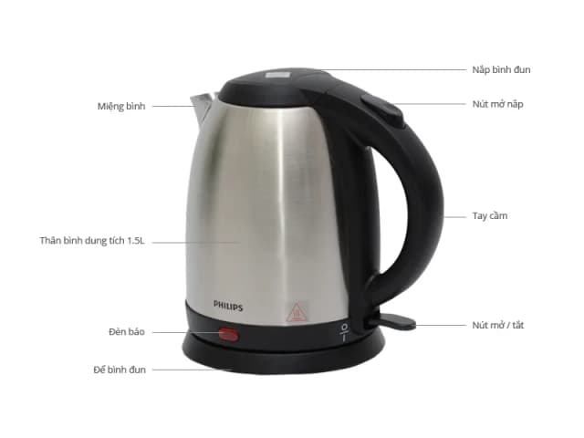 So sánh giá Bình đun siêu tốc Philips 1.5 lít HD9306 rẻ nhất? - Ảnh 2