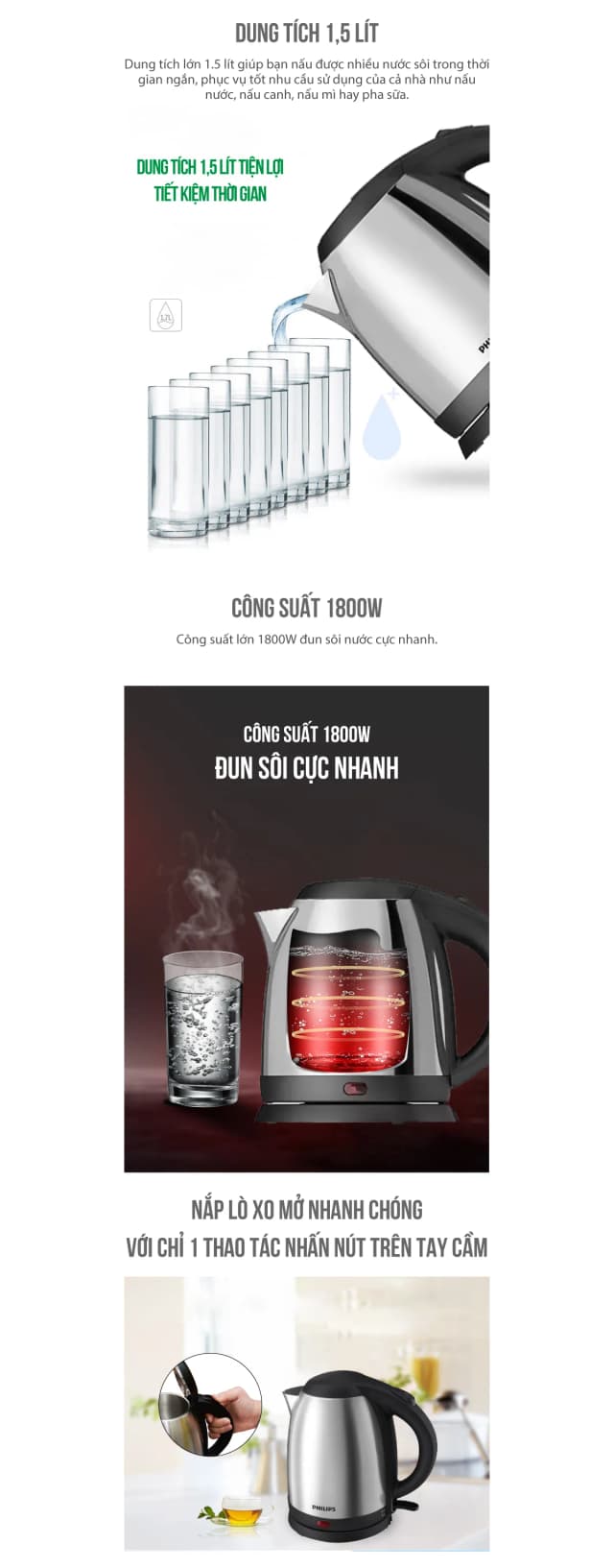 So sánh giá Bình đun siêu tốc Philips 1.5 lít HD9306 rẻ nhất? - Ảnh 13