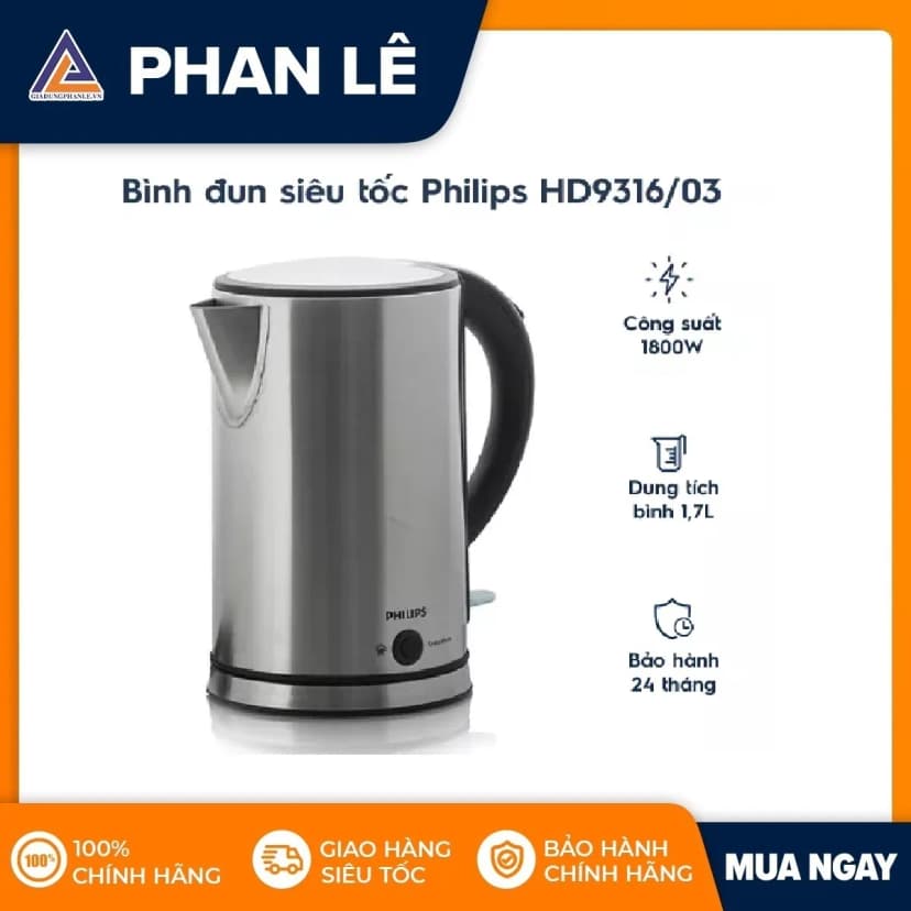 So sánh giá Bình đun siêu tốc Philips 1.7 lít HD9316 - Tìm sản phẩm giá rẻ nhất - Ảnh 12