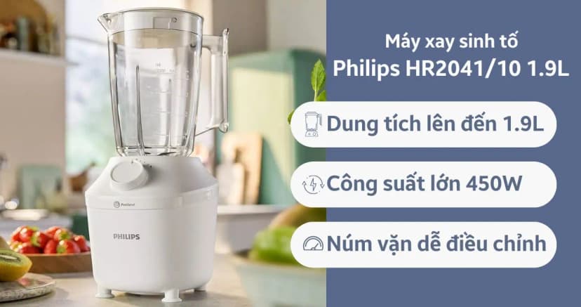 Máy xay sinh tố đa năng Philips HR2041/10 - 2 cối - Giá rẻ nhất hôm nay - Ảnh 17