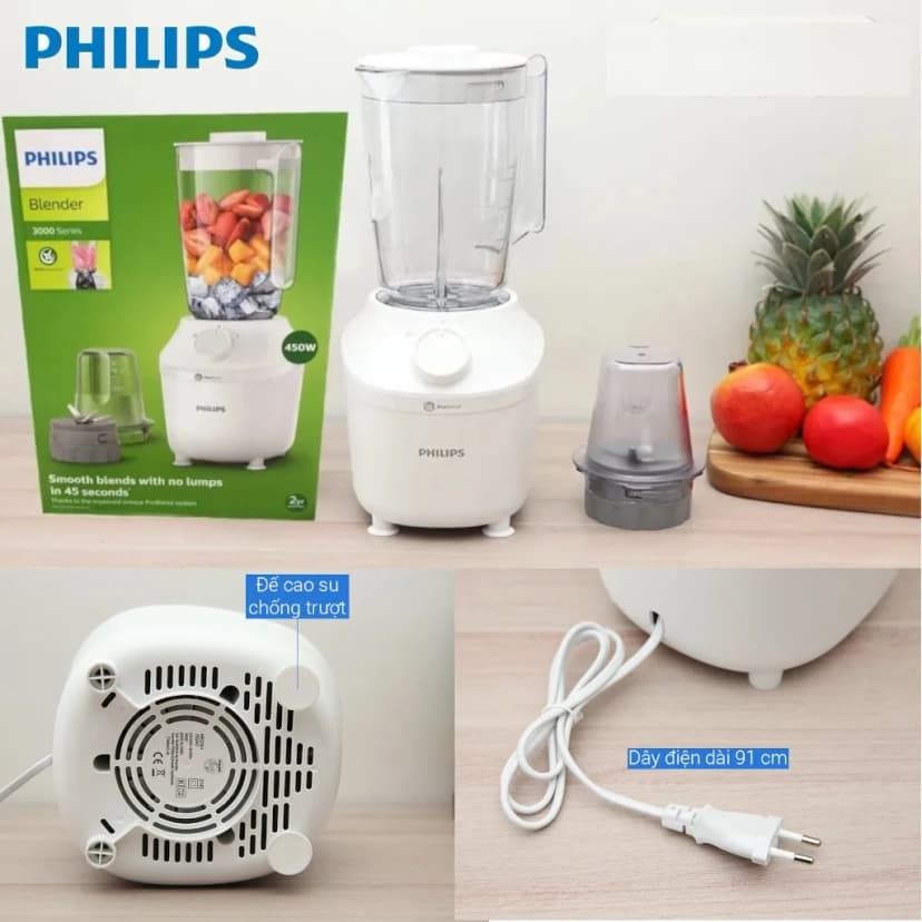 Máy xay sinh tố đa năng Philips HR2041/10 - 2 cối - Giá rẻ nhất hôm nay - Ảnh 9