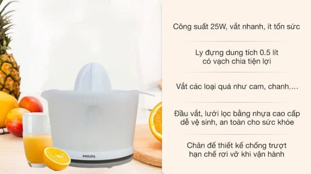 So sánh giá Máy vắt cam Philips 25W HR2738 rẻ nhất? - Ảnh 4
