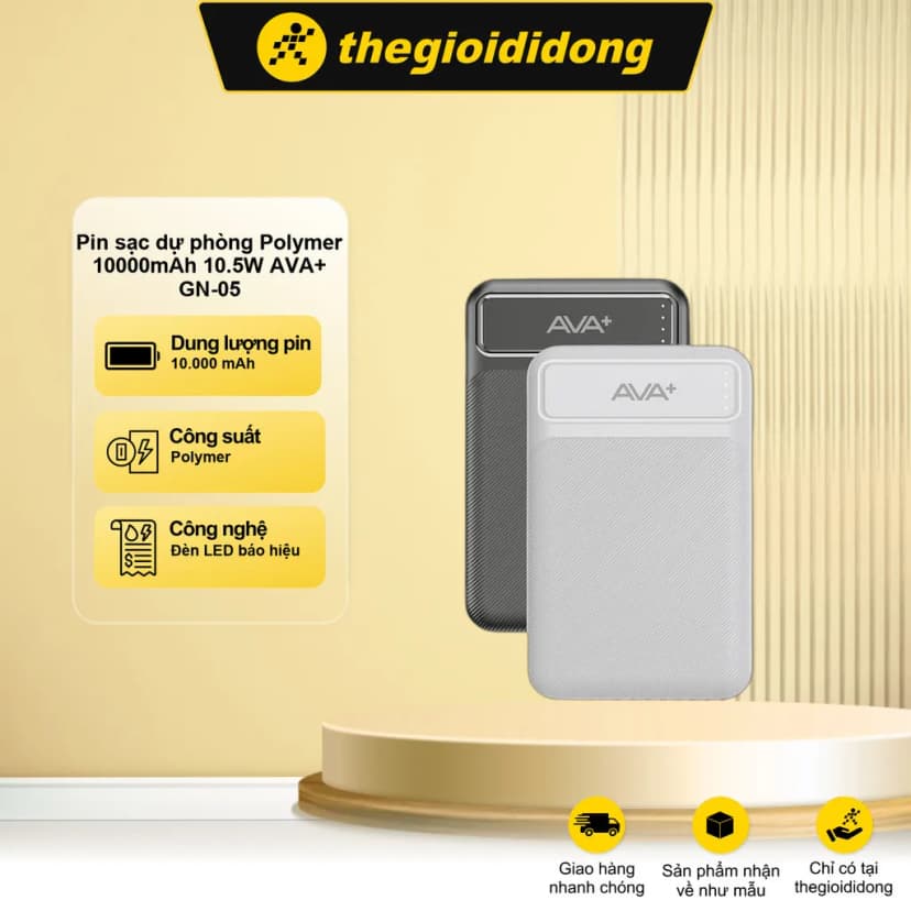 Pin sạc dự phòng Polymer 10000mAh 10.5W AVA+ DS006 - Giá rẻ nhất hôm nay - Ảnh 19