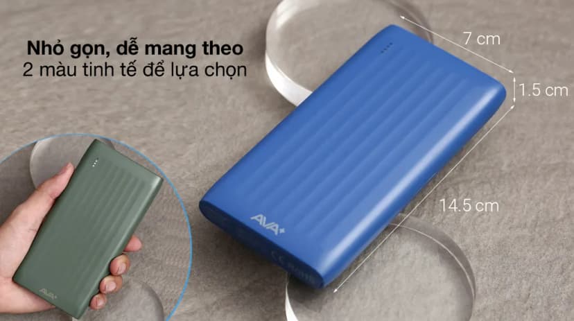Pin sạc dự phòng Polymer 10000mAh 10.5W AVA+ DS006 - Giá rẻ nhất hôm nay - Ảnh 5