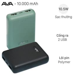So sánh giá Pin sạc dự phòng Polymer 10.000mAh 10W AVA+ JP208 - Tìm sản phẩm giá rẻ nhất - Ảnh 12