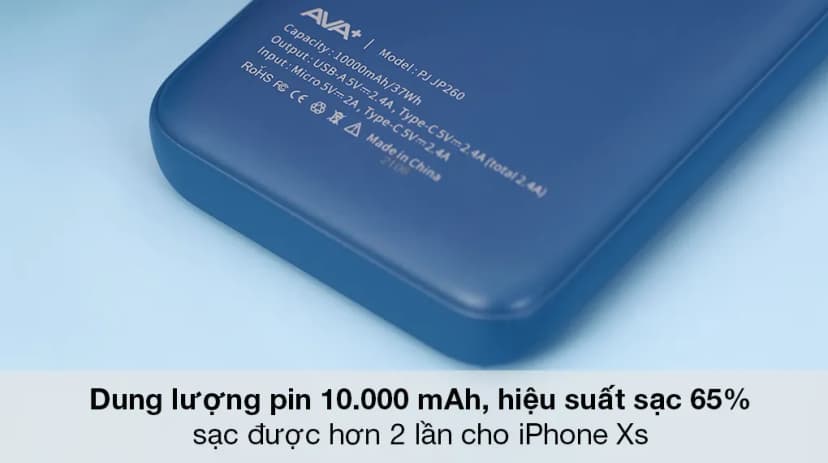 So sánh giá Pin sạc dự phòng Polymer 10000mAh Type C 12W AVA+ PJ JP260 - Tìm sản phẩm giá rẻ nhất - Ảnh 2