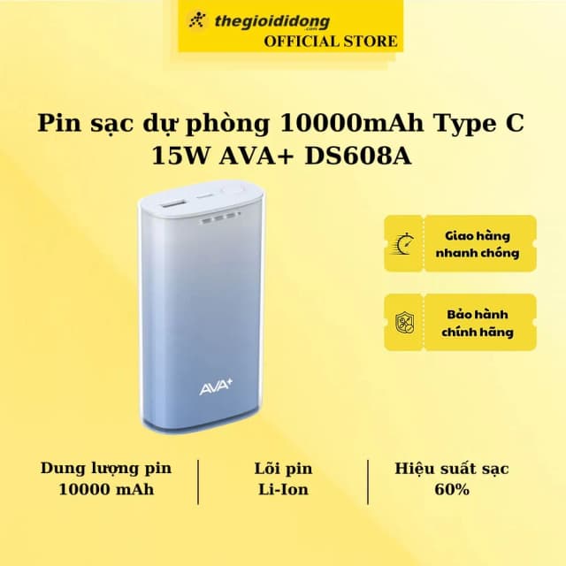 So sánh giá Pin sạc dự phòng 10000mAh Type C 15W AVA+ DS608A rẻ nhất? - Ảnh 6