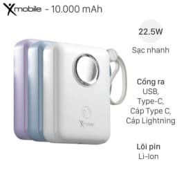 Pin sạc dự phòng 10000mAh Type C PD 22.5W Xmobile SnapGo R-38 kèm Cáp Lightning và Type C - Giá rẻ nhất hôm nay - Ảnh 10