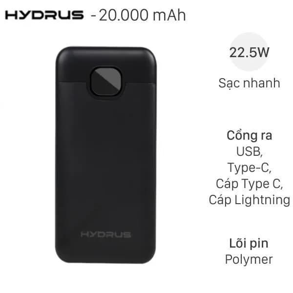 So sánh giá Pin sạc dự phòng 10000mAh Type C PD QC 3.0 22.5W Hydrus K98 kèm Cáp Lightning và Cáp Type C rẻ nhất? - Ảnh 12