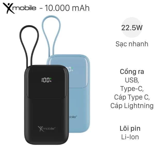 So sánh giá Pin sạc dự phòng 10000mAh Type C PD QC 3.0 22.5W Hydrus K98 kèm Cáp Lightning và Cáp Type C rẻ nhất? - Ảnh 9