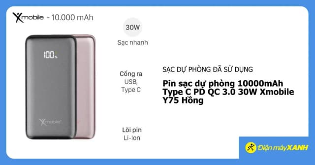 So sánh giá Pin sạc dự phòng 10000mAh Type C PD QC 3.0 30W Xmobile Y75 rẻ nhất? - Ảnh 5
