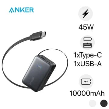 So sánh giá Pin sạc dự phòng 10000mAh Type C PD QC 3.0 45W Anker A1638 kèm cáp dây rút Type C rẻ nhất? - Ảnh 10