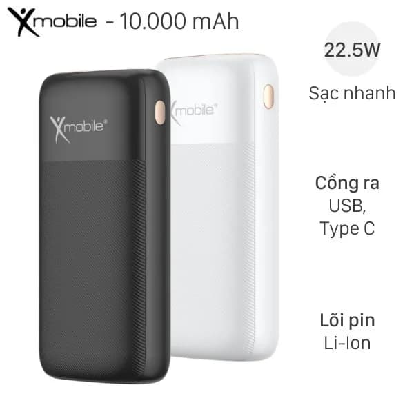 So sánh giá Pin sạc dự phòng 10000mAh Type C PD QC3.0 22.5W Xmobile T121 - Tìm sản phẩm giá rẻ nhất - Ảnh 4