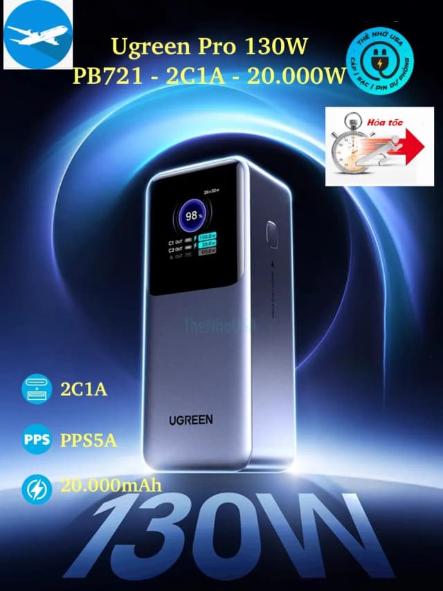 So sánh giá Pin sạc dự phòng 20000mAh Type C PD QC 3.0 130W Ugreen PB721 rẻ nhất? - Ảnh 14