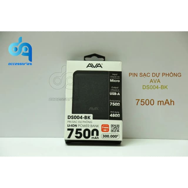 Pin sạc dự phòng 7500 mAh 10W AVA DS004 - Ảnh 1