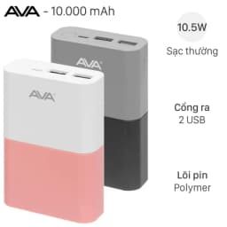 Pin sạc dự phòng Polymer 10000mAh 10.5W AVA+ GN-05 - Giá rẻ nhất hôm nay - Ảnh 12