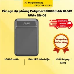 Pin sạc dự phòng Polymer 10000mAh 10.5W AVA+ GN-05 - Giá rẻ nhất hôm nay - Ảnh 7