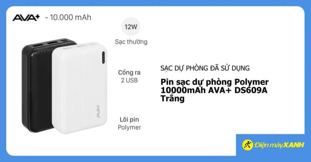 So sánh giá Pin sạc dự phòng Polymer 10000mAh 12W AVA+ DS609A rẻ nhất? - Ảnh 8