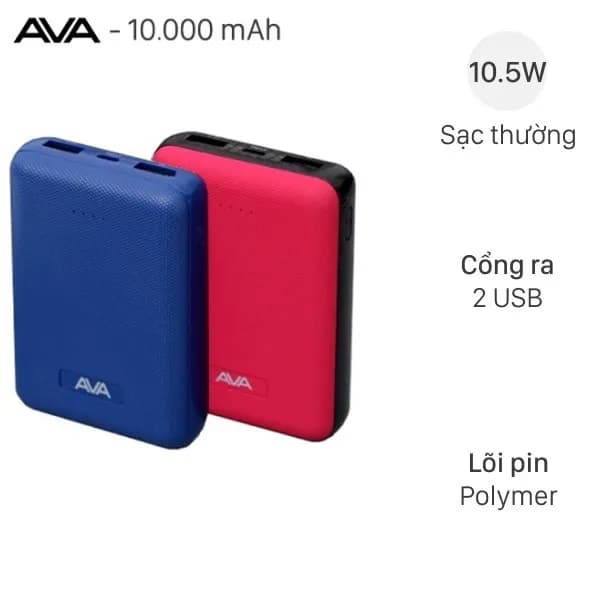 So sánh giá Pin sạc dự phòng Polymer 10000mAh 12W AVA+ DS609A rẻ nhất? - Ảnh 9