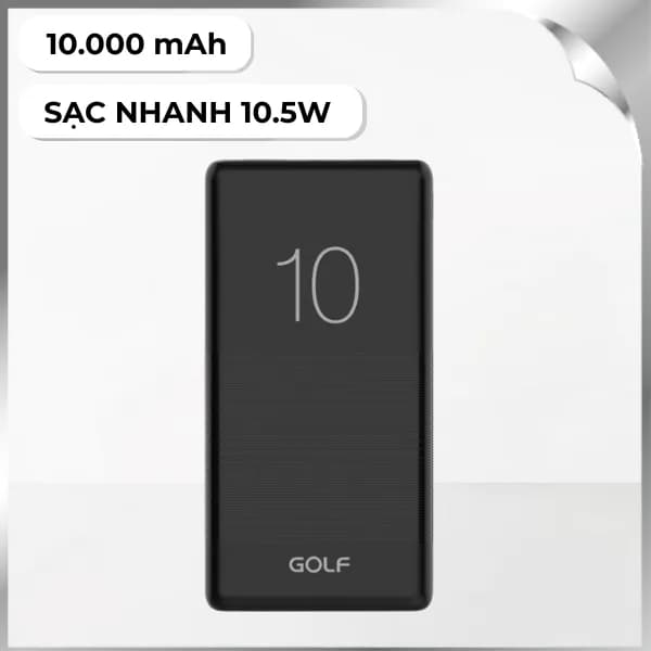 So sánh giá Pin sạc dự phòng Polymer 10000mAh Type C 10.5W Golf G80-C rẻ nhất? - Ảnh 2