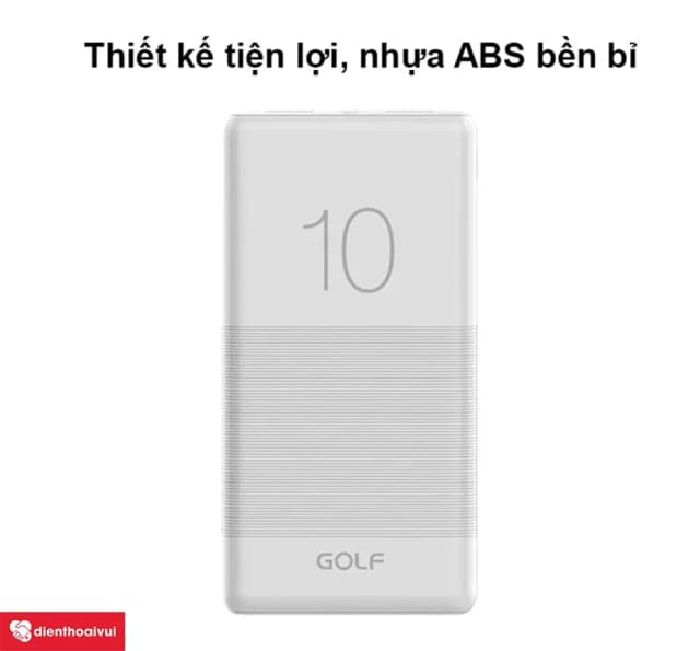 So sánh giá Pin sạc dự phòng Polymer 10000mAh Type C 10.5W Golf G80-C rẻ nhất? - Ảnh 9