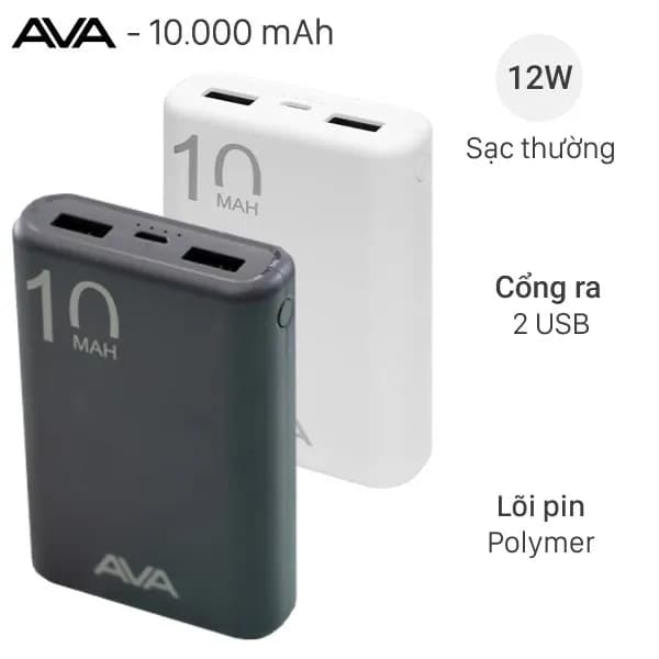 Pin sạc dự phòng Polymer 10000mAh Type C 15W AVA+ JP399 - Giá rẻ nhất hôm nay - Ảnh 17