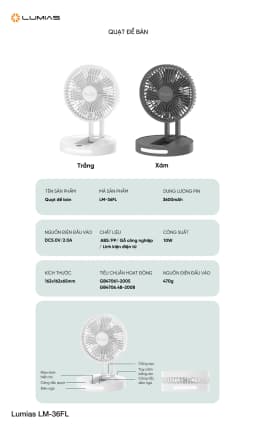 So sánh giá Quạt bàn LUMIAS 7 cánh LM-36FL 10W - Tìm sản phẩm giá rẻ nhất - Ảnh 8