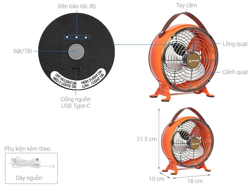 So sánh giá Quạt bàn mini AVAN 3 cánh AVF-T125DC 4W - Tìm sản phẩm giá rẻ nhất - Ảnh 2
