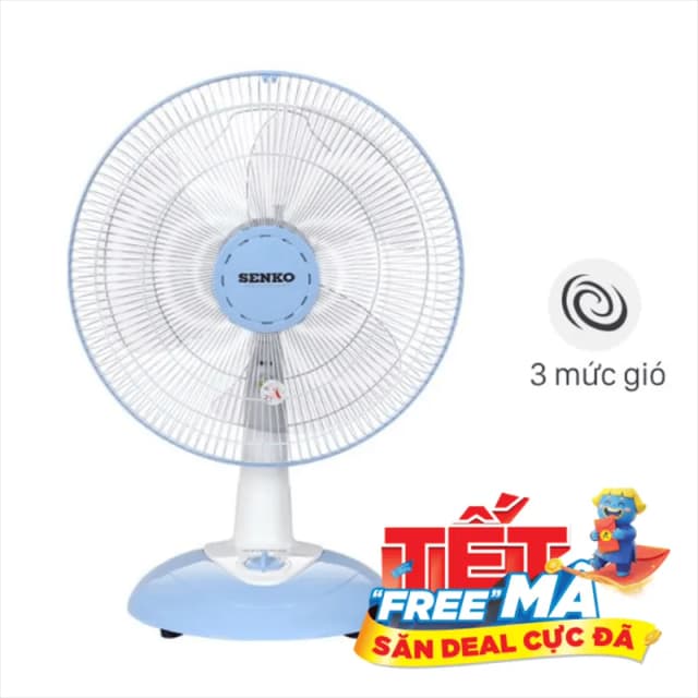 So sánh giá Quạt bàn Senko 3 cánh B1612 47W rẻ nhất? - Ảnh 4