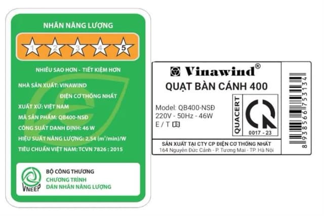 So sánh giá Quạt bàn Vinawind 3 cánh QB400-NSĐ 46W rẻ nhất? - Ảnh 5