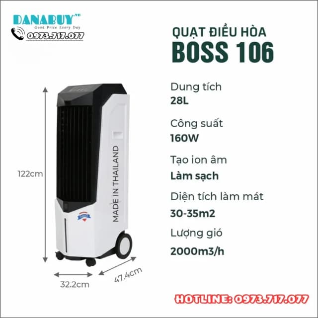 So sánh giá Quạt điều hòa Boss S106 160W rẻ nhất? - Ảnh 8