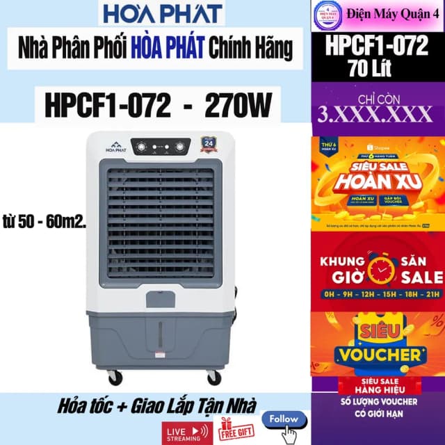 So sánh giá Quạt điều hòa Hòa Phát HPCF1-072 270W rẻ nhất? - Ảnh 8