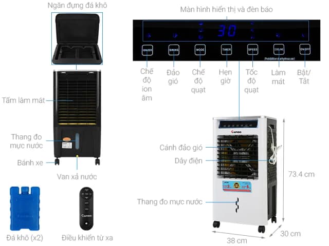 Top 1 so sánh giá Quạt điều hòa Rapido 3000D 40W - Tìm sản phẩm giá rẻ nhất - Ảnh 3
