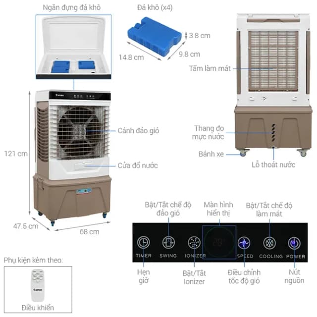 So sánh giá Quạt điều hòa Rapido Windy D 210W rẻ nhất? - Ảnh 11