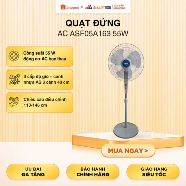 So sánh giá Quạt đứng AC ASF05A163 55W rẻ nhất? - Ảnh 11