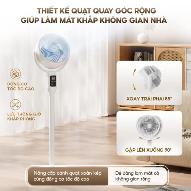 So sánh giá Quạt đứng AQUA 3 cánh AQF-ED1823T(W) 40W rẻ nhất? - Ảnh 4