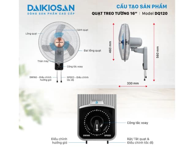 Top 1 so sánh giá Quạt đứng Daikiosan 7 cánh DQ101 70W - Tìm sản phẩm giá rẻ nhất - Ảnh 35