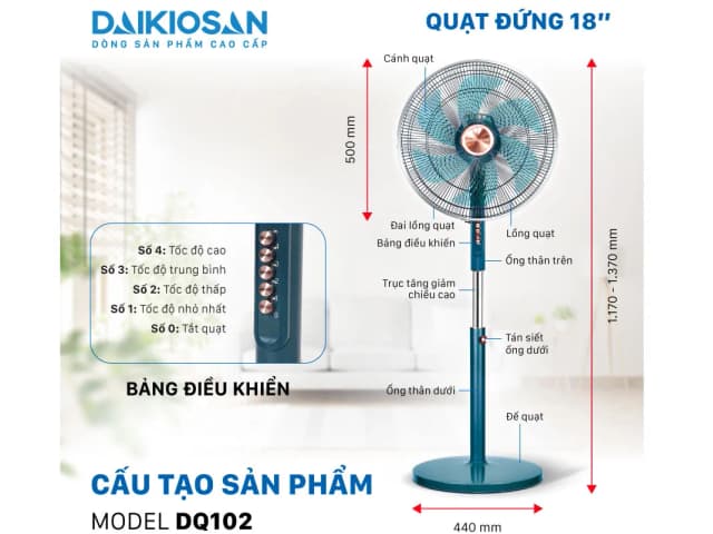 Top 1 so sánh giá Quạt đứng Daikiosan 7 cánh DQ101 70W - Tìm sản phẩm giá rẻ nhất - Ảnh 51