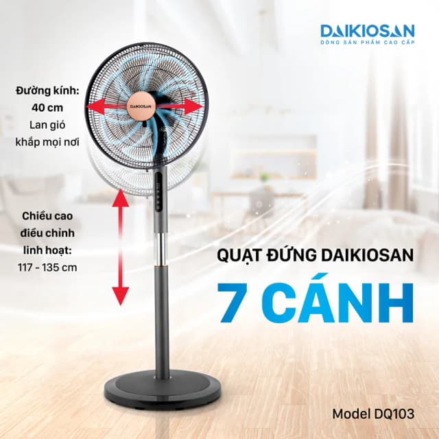 So sánh giá Quạt đứng Daikiosan 7 cánh DQ103 80W rẻ nhất? - Ảnh 4