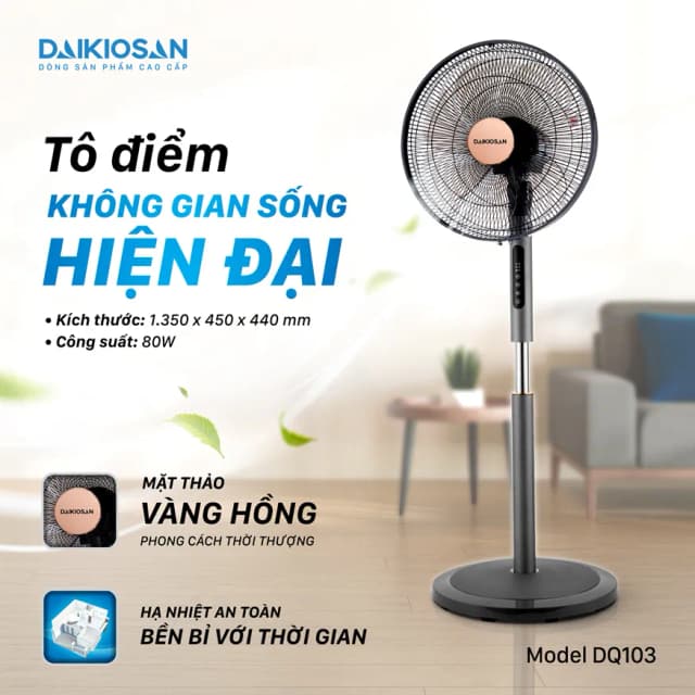 Top 1 so sánh giá Quạt đứng Daikiosan 8 cánh DQ100 55W - Tìm sản phẩm giá rẻ nhất - Ảnh 12